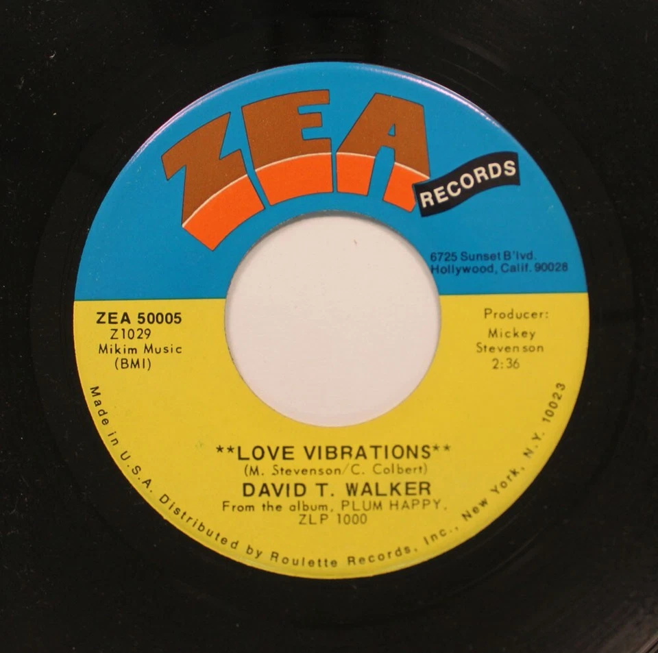 David T. Walker - 45 - Doo Doo / Love Vibrations On Zea Records - Image 2 of 2