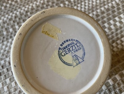 Original GERZIT Gerz West Germany Stoneware Big Nose Face Blue Hat
