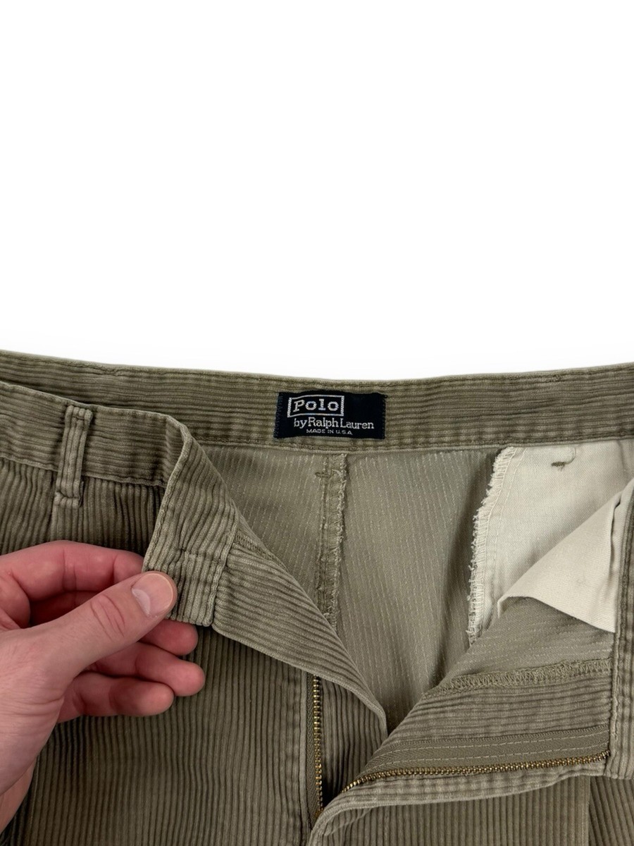Vintage Polo Ralph Lauren Corduroy Cords Pants USA Made Mens