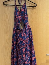 BNWOT Floral Print Backless Halter Neck