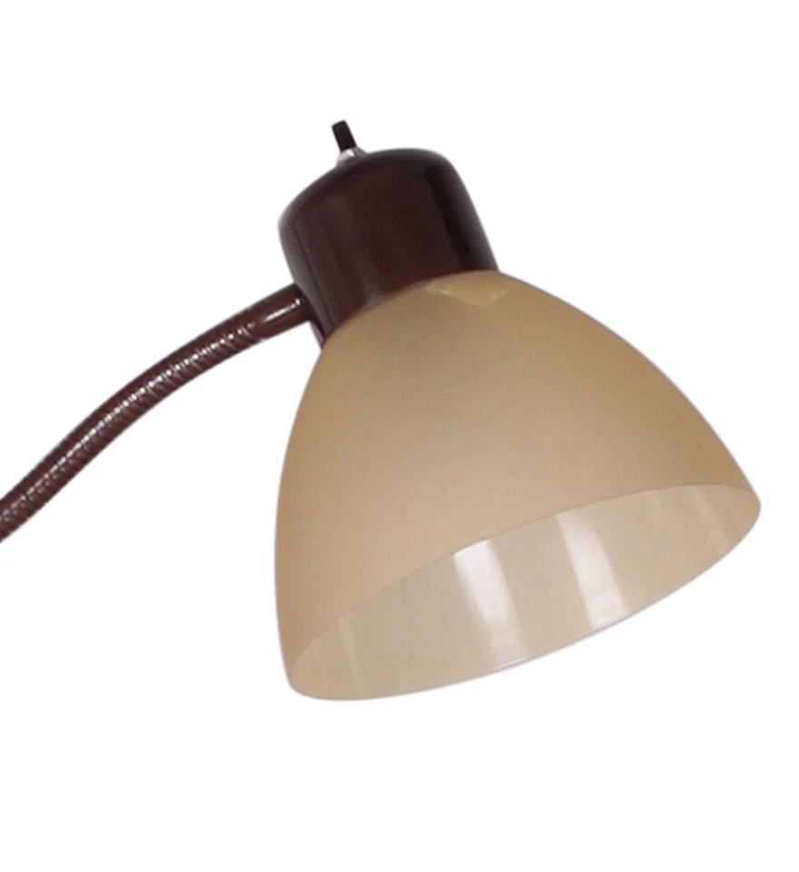 Lámpara de pie moderna de 72" con luz para habitación con soporte de lectura ajustable LED marrón Foto 3 de 4