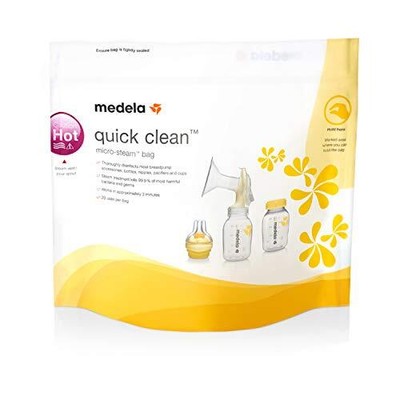  Quick Clean for Bottles and Breast Pump Parts, 5 Count Micro-Steam Bags