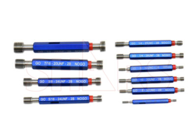 Shars 10 PCS Thread Plug Gage Double End Go & No Go Set 2B ANSI UNC/UNF New P