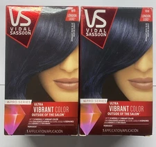 VS Vidal Sassoon London Luxe Permanent Hair Color 1BB Midnight Muse Blue 2 Pack