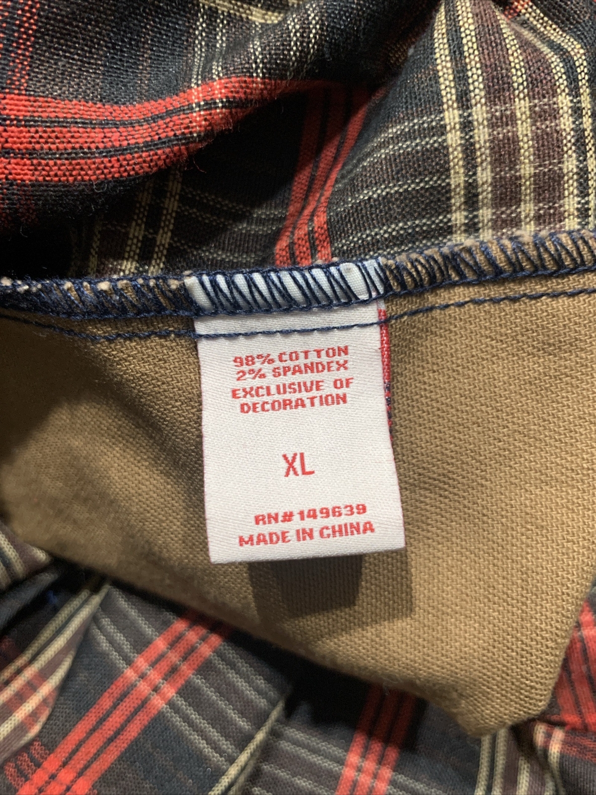 Men’s Preme Plaid Patch Button Down Long Sleeve S… - image 23