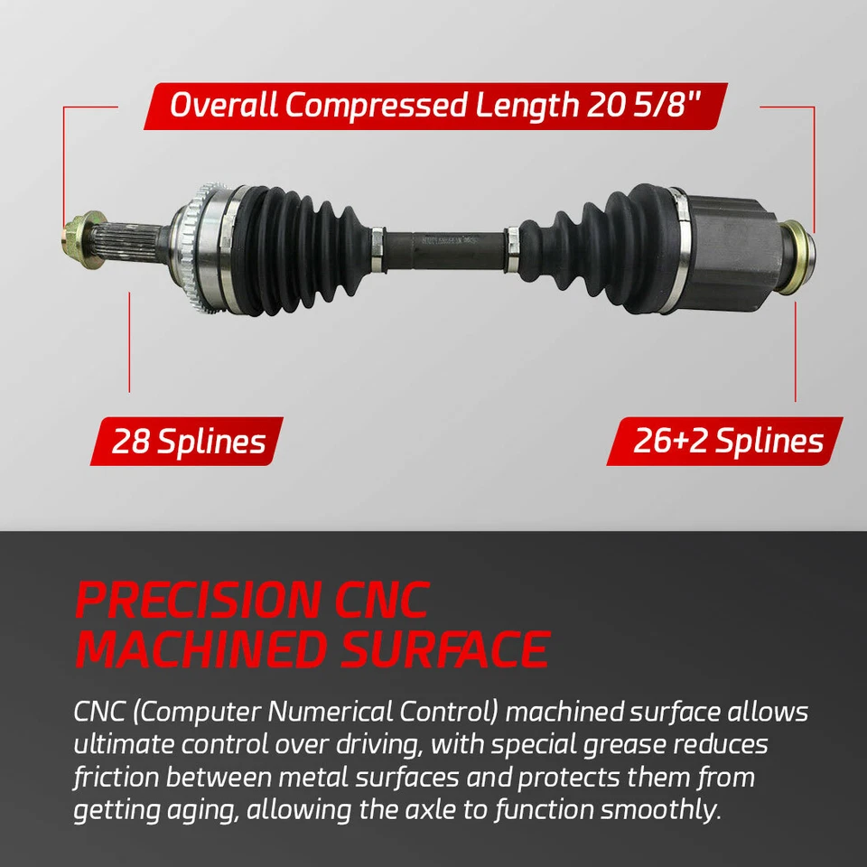 Передний правый вал оси CV для 2006-2012 Ford Fusion Mercury Milan 3,0 л 2010 2011 - Изображение 2 из 4