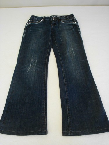 Womens LA Idol USA Bling Jeans Size 5 - Waist 29 x 28 Length - Distressed NWOT - Picture 2 of 11