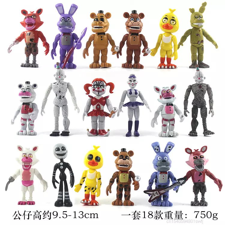 Set of 5 Five Nights at Freddy's Action Figure Toy Freddy Toys