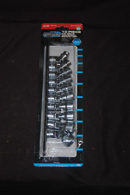 Power Torque 3/8'' Drive 10pc Metric Universal Socket Set 12pt 10-19mm GM4269