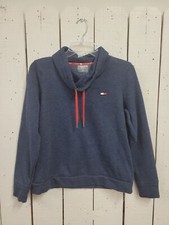 Tommy Hilfiger Women's Navy Blue Drawstring Cowl Neck Sweatshirt Size S. C7