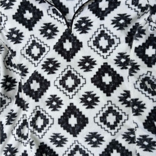 Eddie Bauer Womens Fleece Quarter Zip Pullover Top Aztec Print Casual - Picture 2 of 4