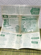 VTG GAF View Master Mail Order Form Talking  Regular Great for Checklist