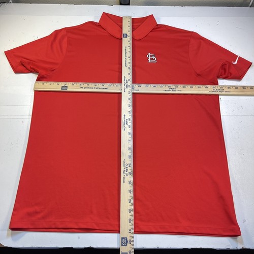 ST LOUIS CARDINALS MLB BASEBALL Nike Golf Standard Fit Polo Golf SHIRT Mens XL - Picture 4 of 4