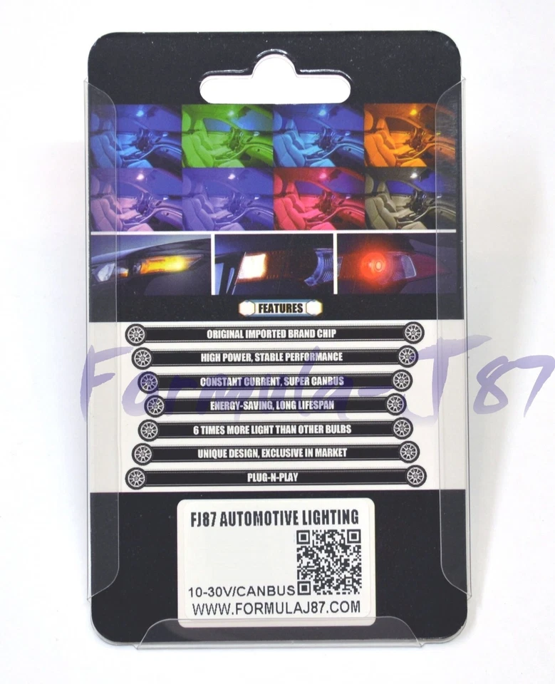 Luz LED Canbus Libre de Errores DE3425 5W Azul 10000K Dos Bombillas Puerta Paso Reemplazar OE Foto 3 de 4