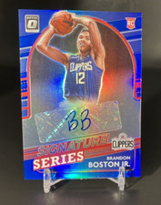 Brandon Boston Jr Optic BLUE Prizm Signature Series 3/25 Clippers ROOKIE AUTO SP