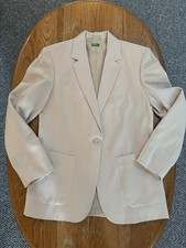 NWT United Colors of Benetton Cream Blazer Jacket Made in Italy Size IT 42 US 6
