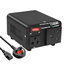 Cantonape 500W Voltage Transformer Step Up/Down Converter for UK & US – Black