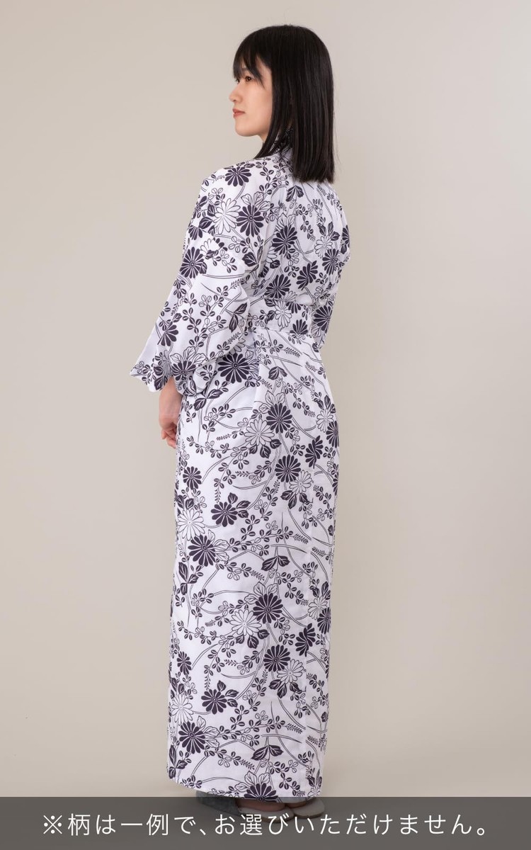 Women's Double Gauze Yukata Robe with Obi Made in Japan -あい藍- View 6