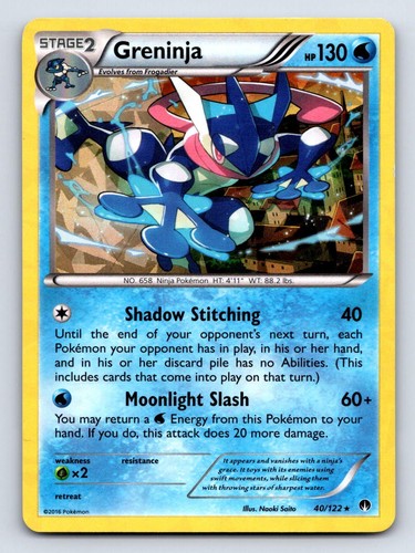 Greninja 40/122 Rare BREAKpoint Pokemon Lightly Played