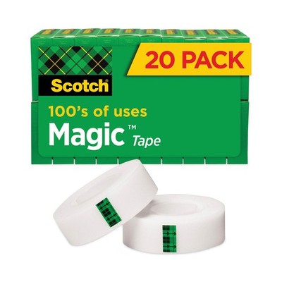 Scotch  Magic Tape Value Pack, 3/4 x 1000, 1 Core, Clear, 20/Pack