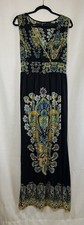 Millie Gabrielle Size L Women’s Tank Dress Belted Paisley Sleeveless V Neck Maxi