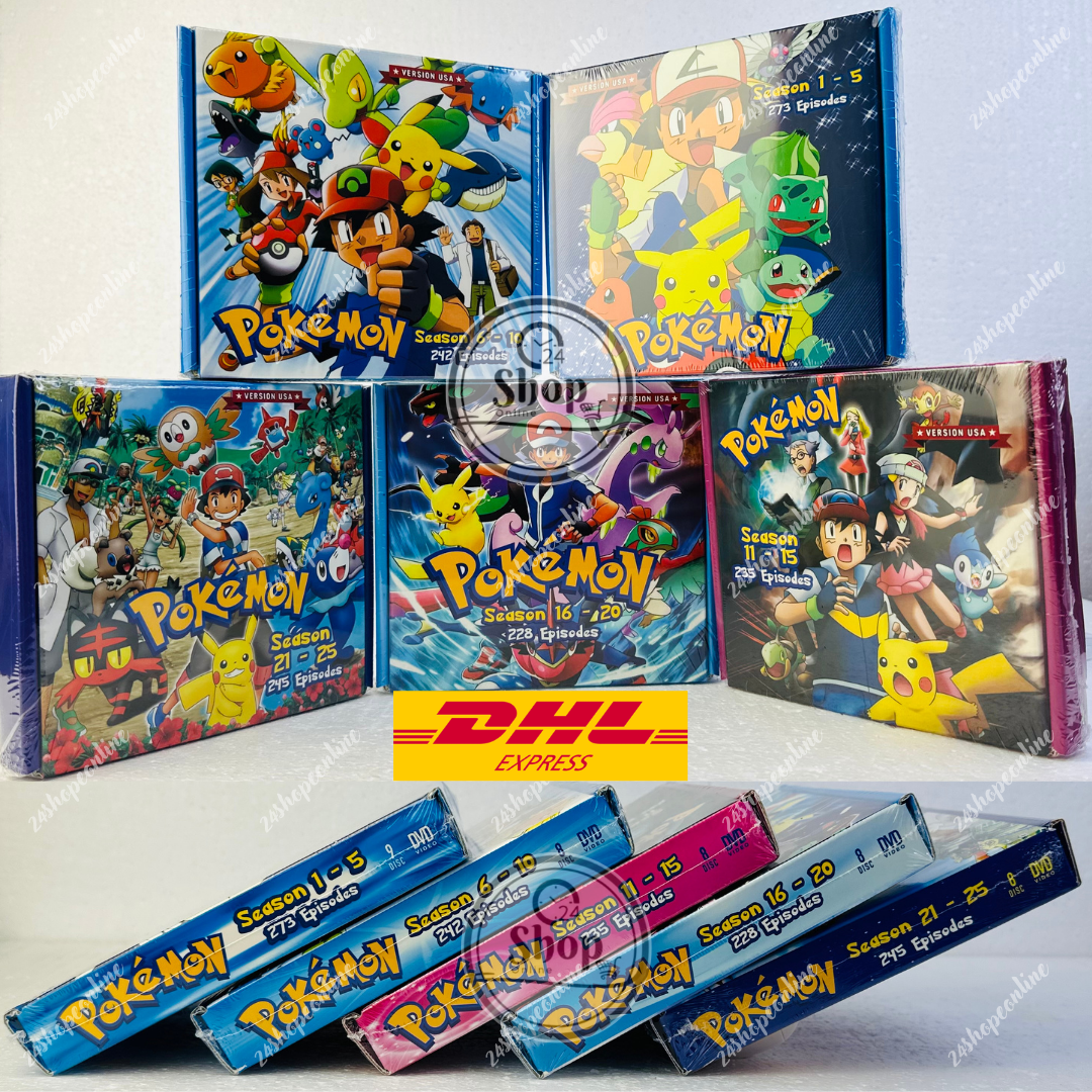 Pokemon Complete Series New DVD Box Set (Seasons 1–25) English