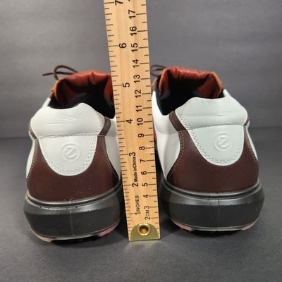 ECCO Golf Shoes Mens 11-11.5 White Brown Gore-Tex Leather  display picture 1