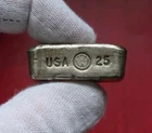 Vintage USA Volkswagen - 2 troy oz .999 Fine Silver Poured Loaf Bar - Dark Toned