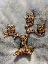 Vintage Revere Owl Metal Jewelry Earring Holder