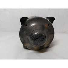Tin/Metal Piggy Bank Curly Tail - Oneida Silversmiths 5 1/2" x 4" - Adorable!