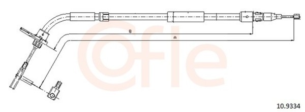 Bremsseil Seilzug Feststellbremse Cofle 10.9334 FüR Mercedes W169 W245 Klasse-image