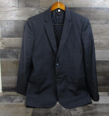 Burberry London Sport Coat Mens 42 Gray Wool Tweed 2 Button Notch