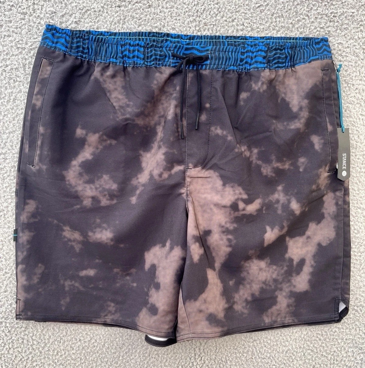 Stance Complex Athletic Black Men Shorts 7 inch Size 2XL New with Tag Reg $65
