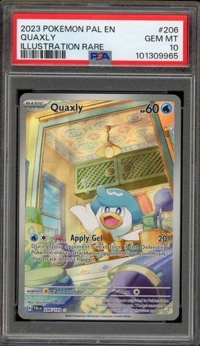 Pokemon Quaxly Paldea Evolved Illustration Rare #206 PSA 10 Gem Mint
