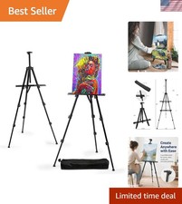 17-66 Inch Adjustable Art Easel Stand for Painting and Sign, Black