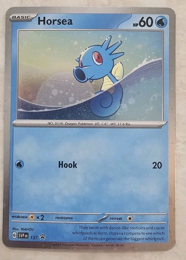 Horsea SVP137 Cosmos Holo Black Star Promo Scarlet & Violet Pokemon TCG