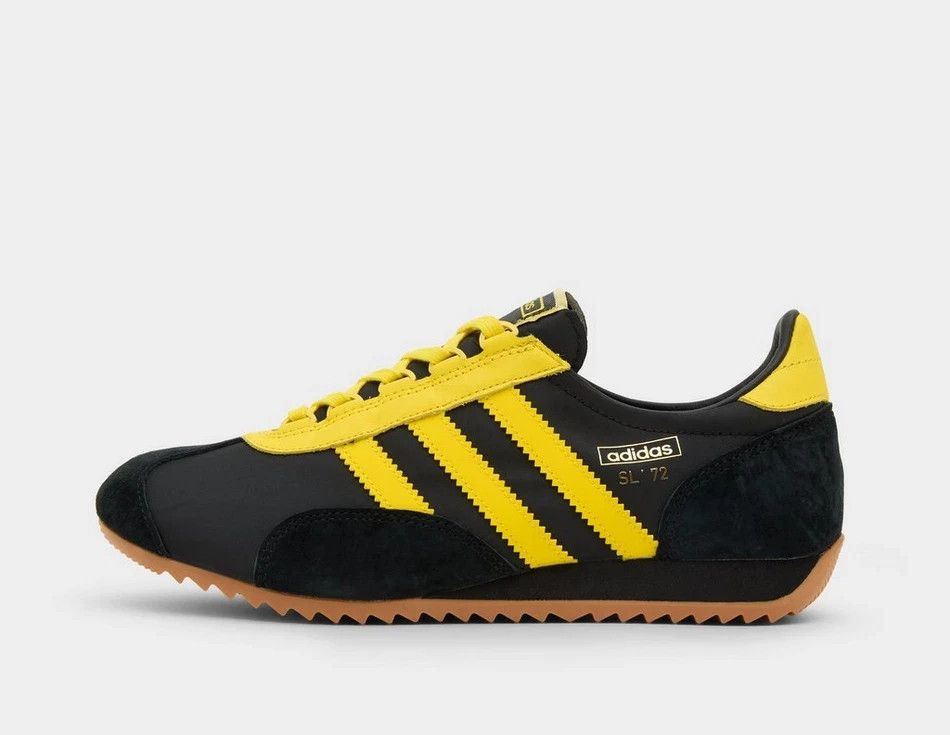 Adidas Originals Men's SL 72 Pt Shoes in Black and Yellow | eBay