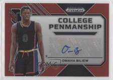 2023 Panini Prizm Draft Picks College Penmanship Red /199 Omaha Biliew Auto 6u3