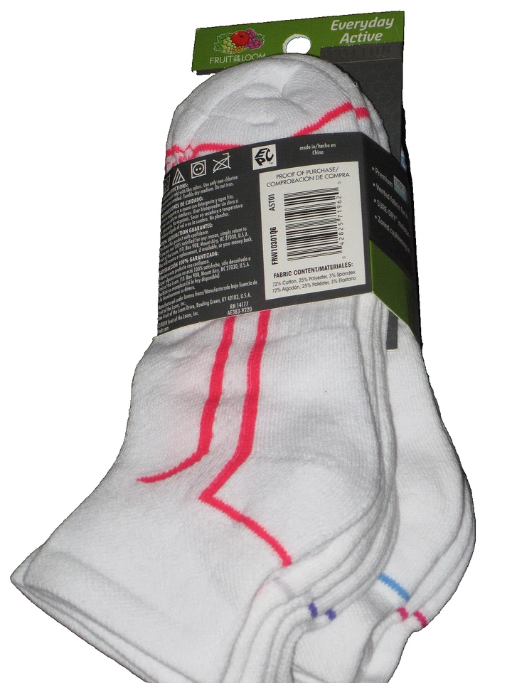 6 pares de calcetines acolchados confort activo para mujer Fruit of the Loom 4-10 Foto 2 de 4