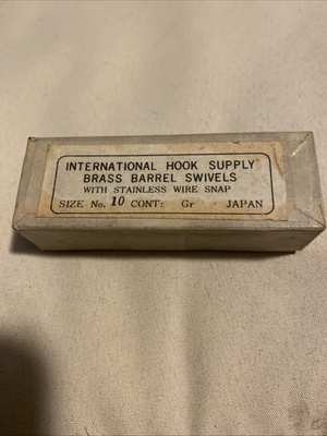 #ad International Hook Supply Brass Barrel Swivels WiTh Stainless Wire Snap Mi Japan $10.38
