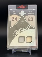 2025 Leaf Spectacular Willie Mays & Bobby Thomson 1/15 Game Used Dual Patch 🔥