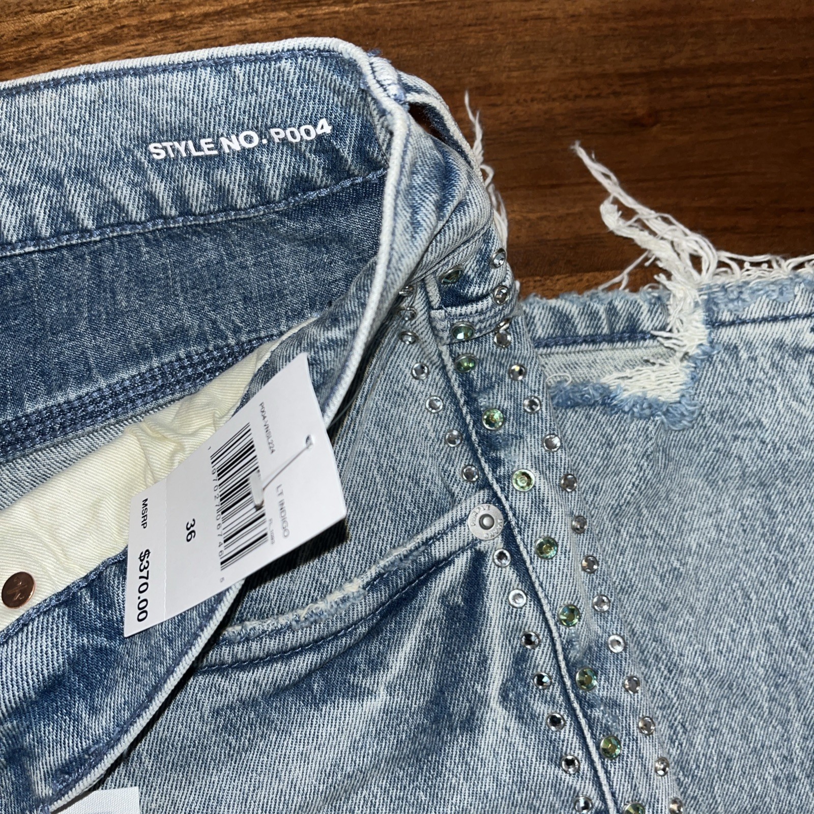 Designer Jeans • Purple Brand Denim Flares Stonewash • S 36x34 • CrystalStudded image 10