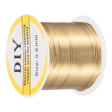 0.6mm Craft Wire Beading Copper Wire for Jewelry Make Supply Bright Gold -128 ft