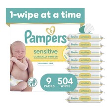Pampers Sensitive Baby Wipes 504 Total Hypoallergenic Unscented