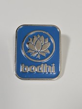 Bodhi Brands Cannab!s Products Lapel Pin Blue & Silver Colors Lotus Flower