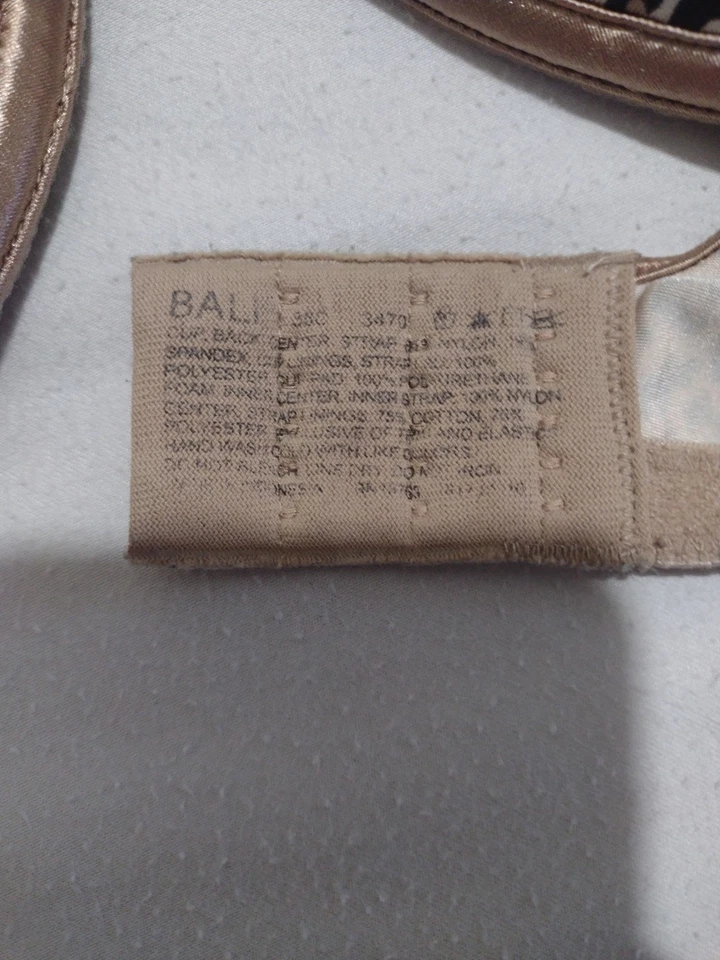 Sujetador convertible con aros Bali para mujer 38C negro tostado estampado de guepardo 3470 Foto 3 de 4