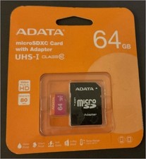ADATA Premier 64GB microSDHC/SDXC UHS-I U1 Class 10 Memory Card with Adapter AU