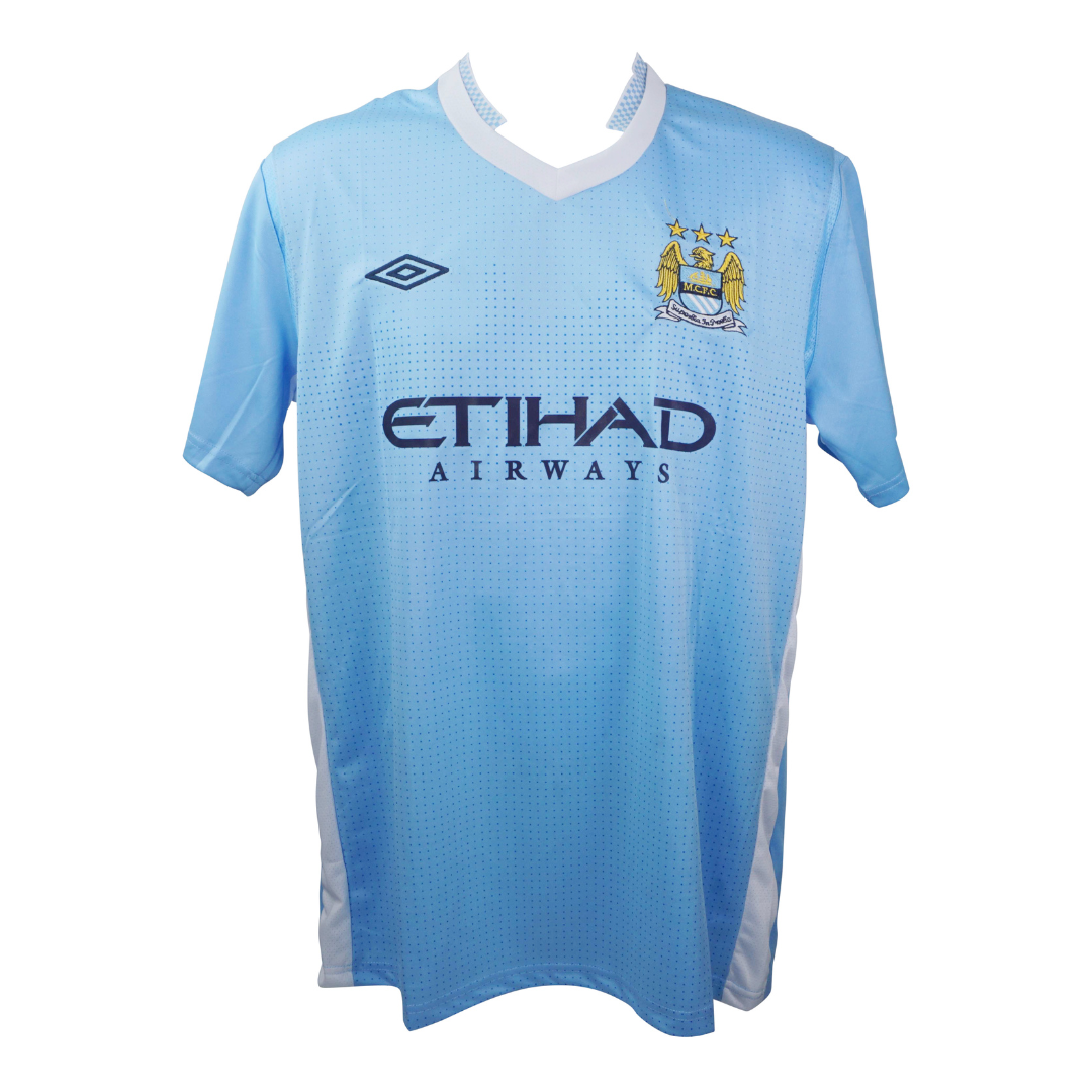 Carlos Tevez Signed Manchester City Home Soccer Jersey #32 with