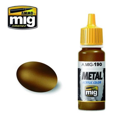 Ammo MIG 0190 - Acryl Farbe Metallic (17ml) - Old Brass