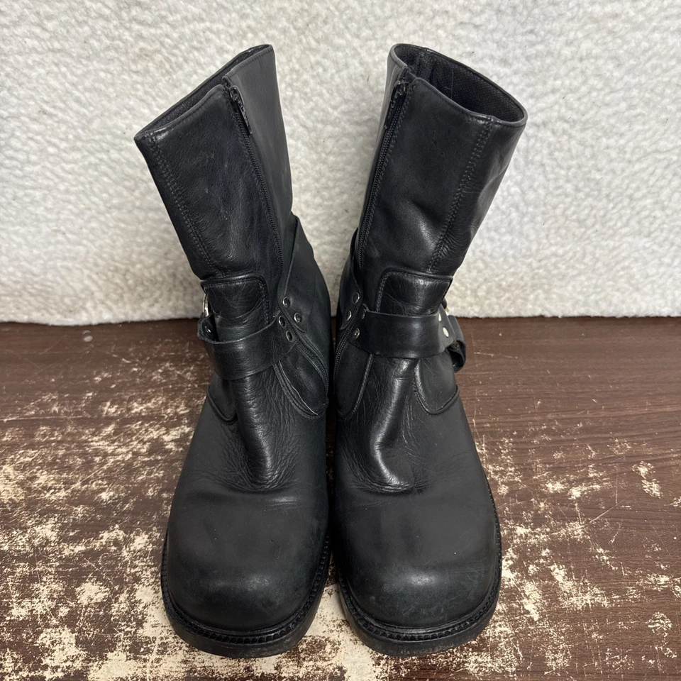 Durango Arnés Punta Cuadrada Cremallera Mujer 9 Negro Tacón Grueso Botas de Motociclista RD1990 Foto 4 de 4